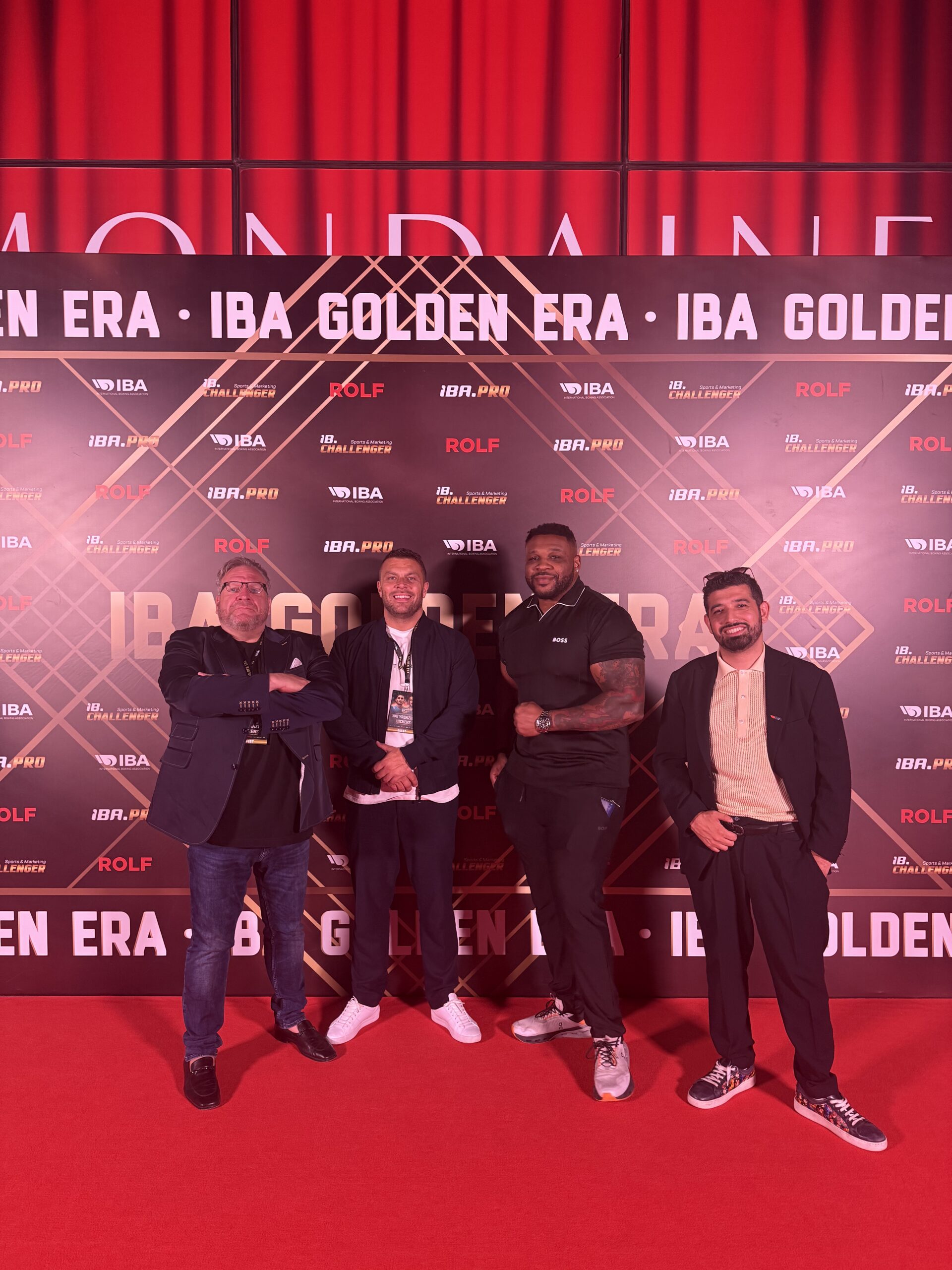 Nav Salimian with the Gold Star Promotions team at IBA Golden Era