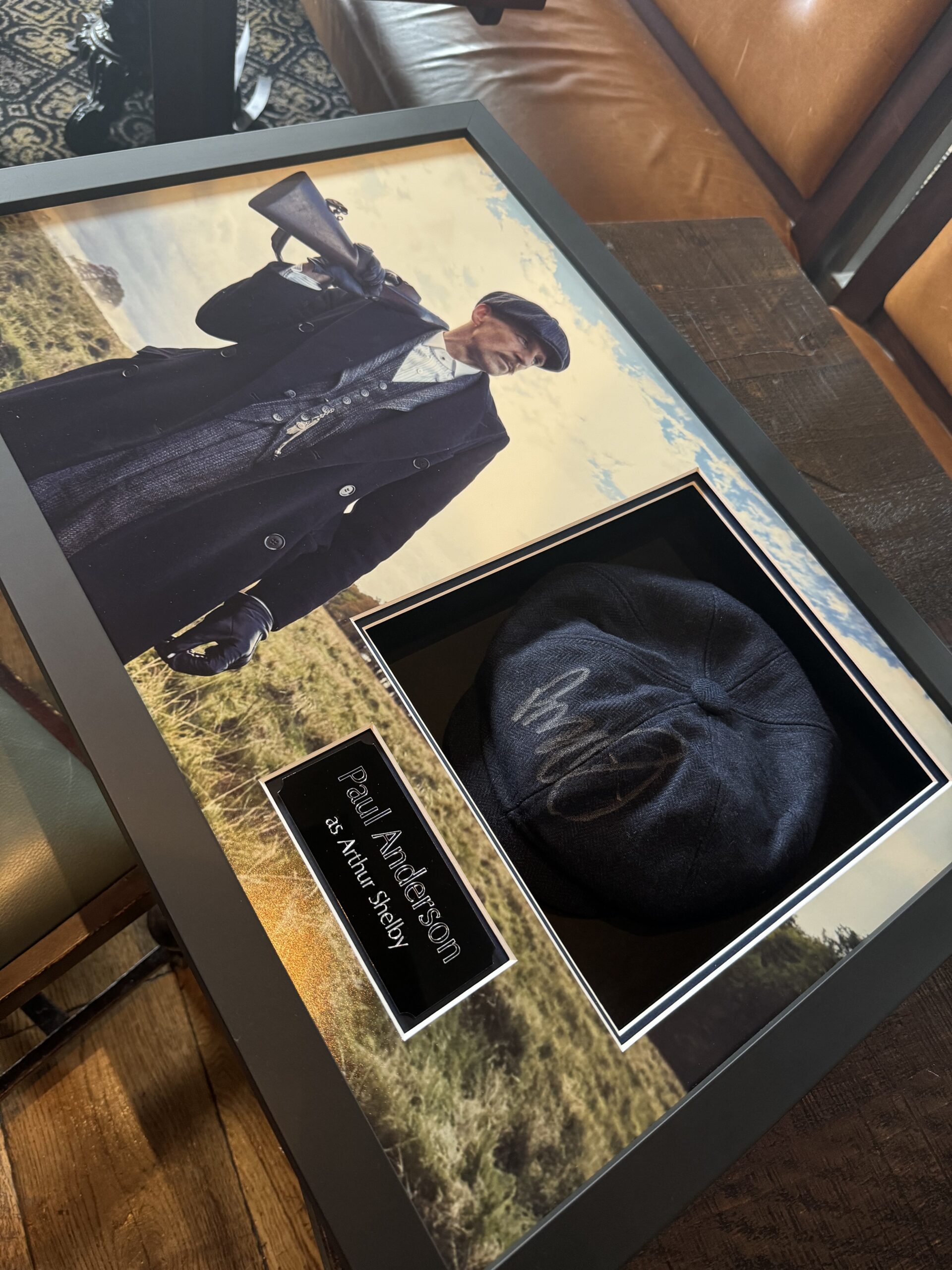Signed Paul Anderson Arthur Shelby presentation created for fan-facing appearance work