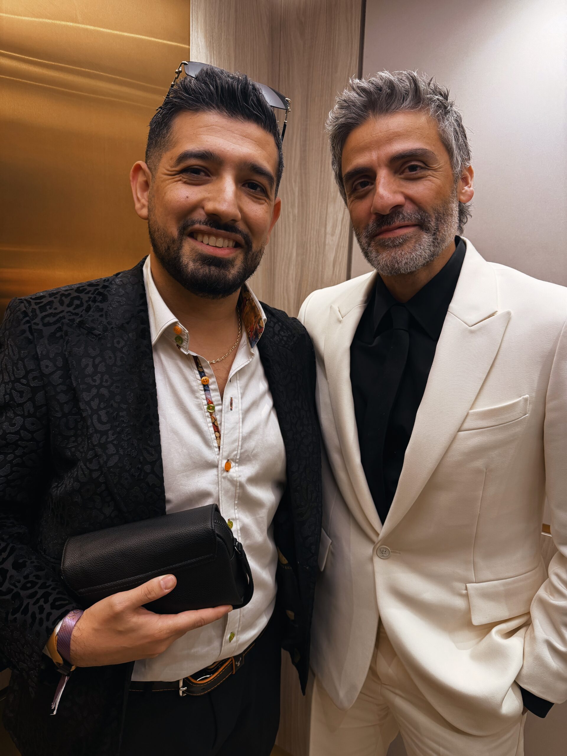 Navid Salimian with Oscar Isaac at the Joy Awards