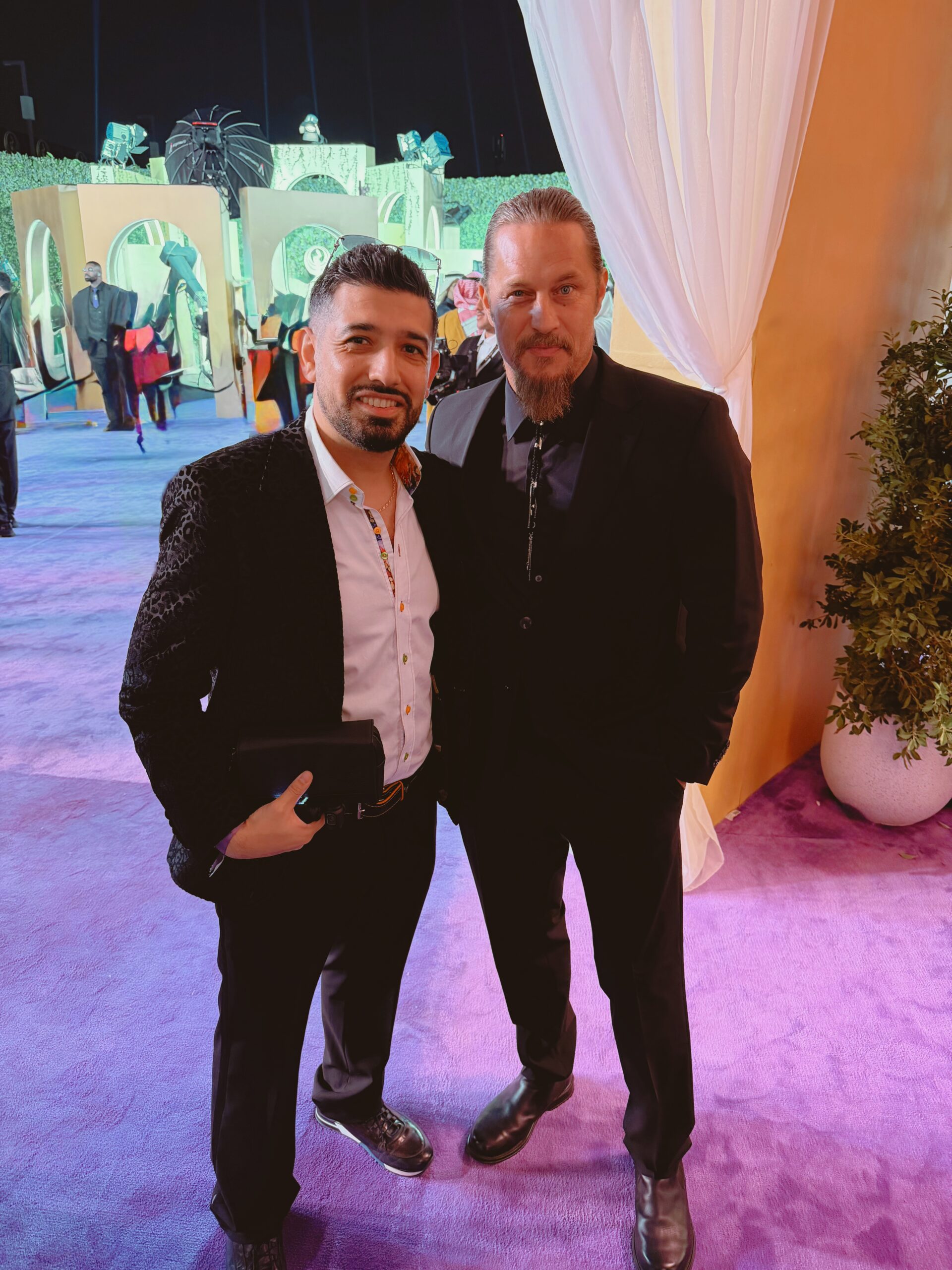 Navid Salimian with Travis Fimmel at the Joy Awards