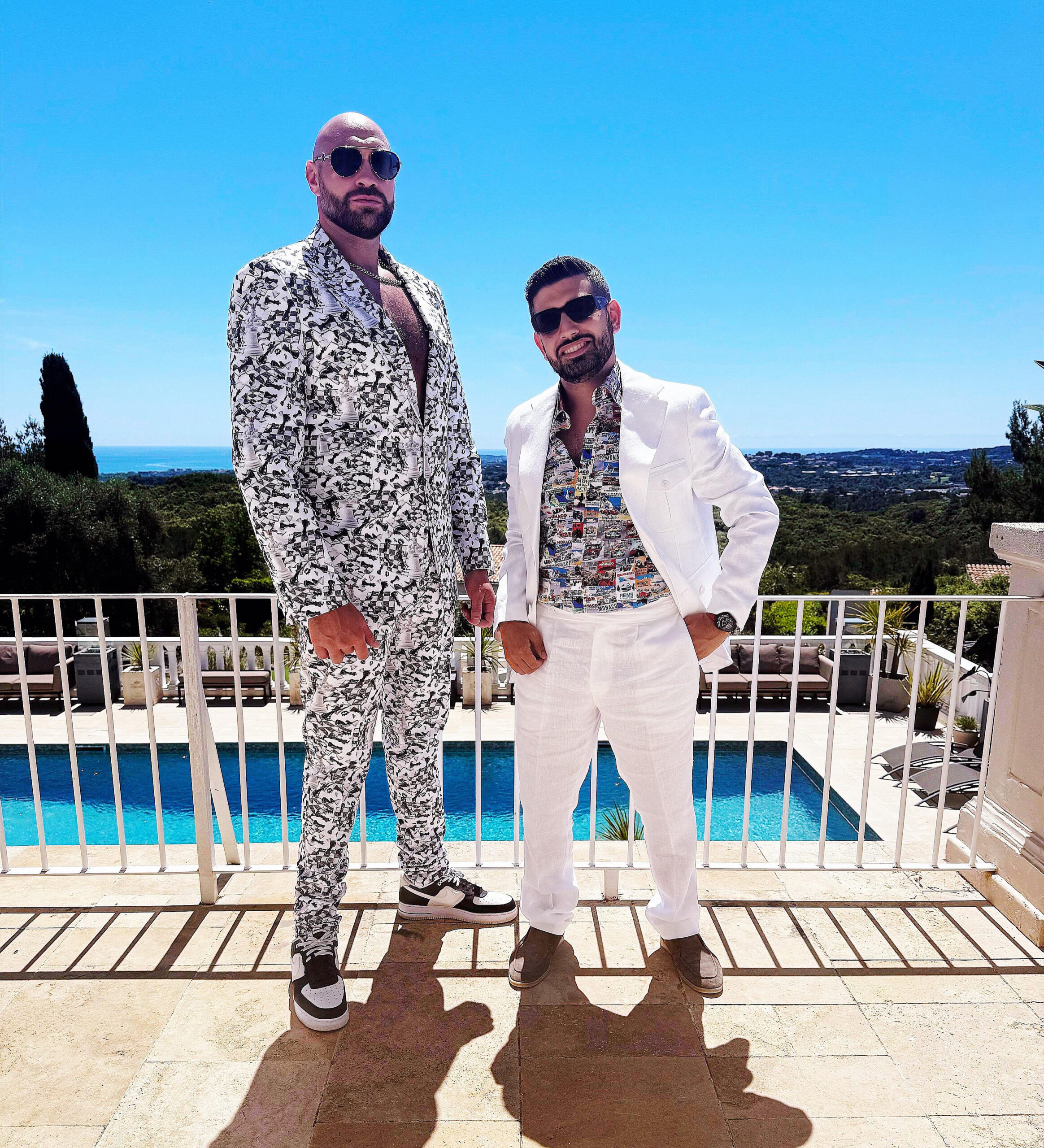 Tyson Fury with Navid Salimian during an international working trip