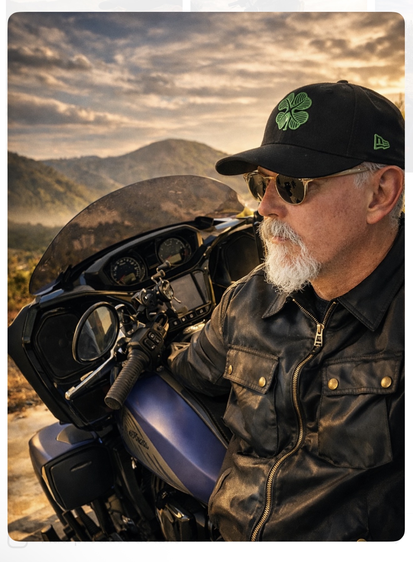 Tommy Flanagan with Indian Motorcycle