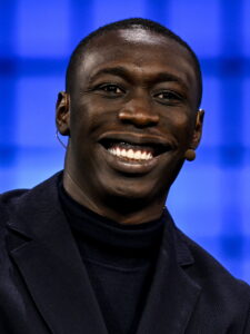 Khaby Lame speaking at Web Summit in Lisbon in 2025