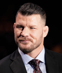 Michael Bisping wearing a suit and tie